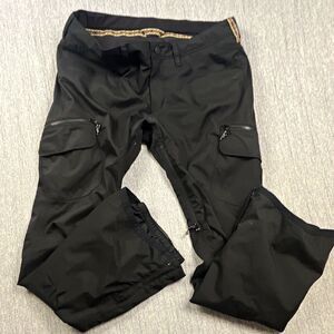 Burton Men's Cargo Snowboard Pants Size L Black Insulated Waterproof Flawed